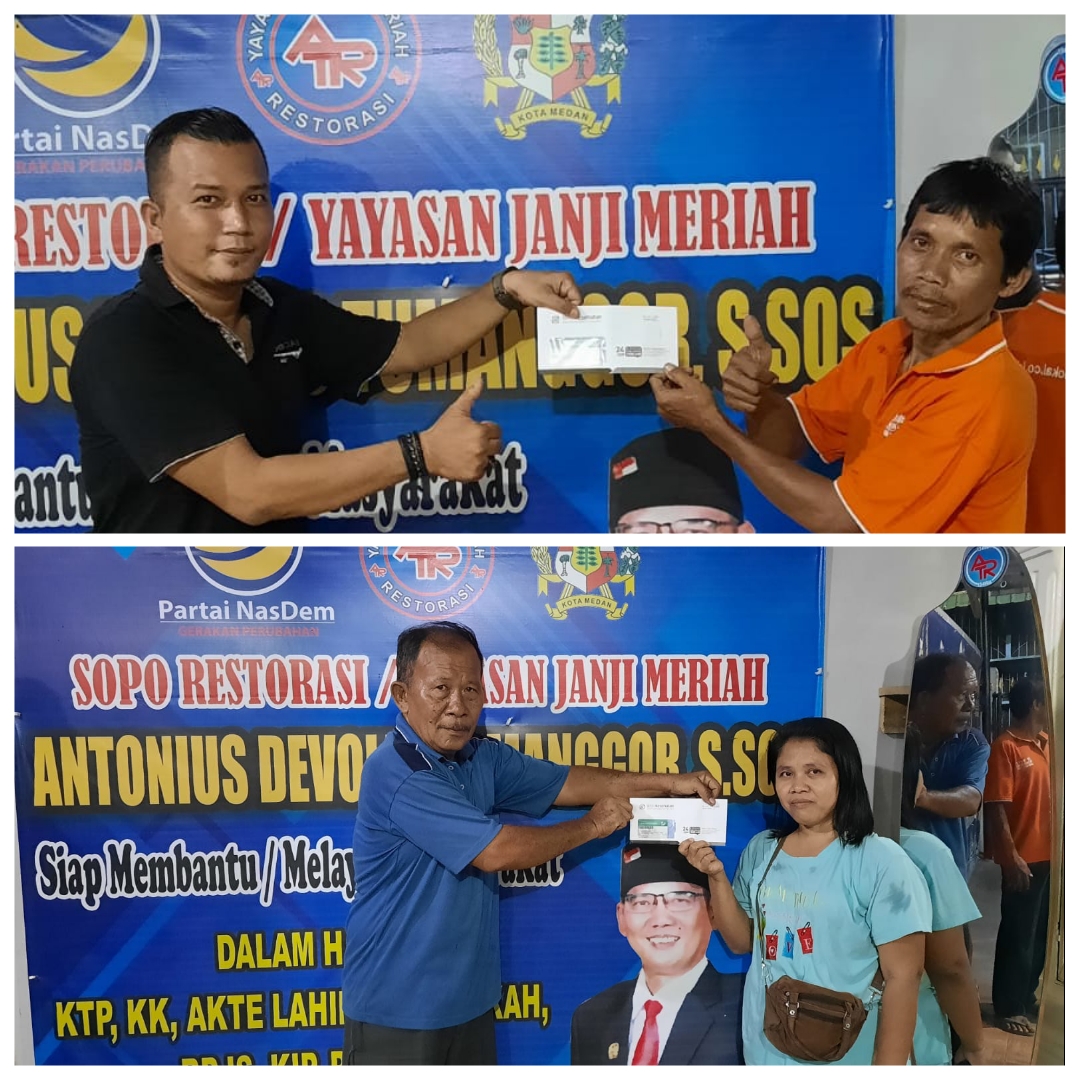 Sopo Restorasi Antonius Devolis Tumanggor S.Sos, Membagikan BPJS Kesehatan Gratis Ke Masyarakat Kota Medan