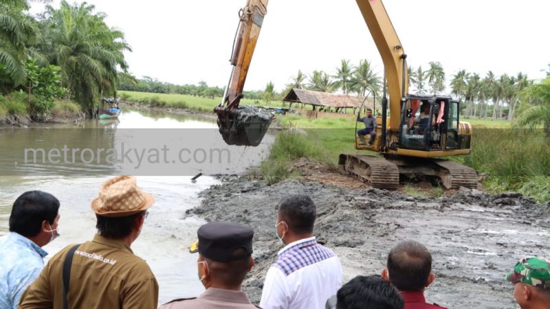 Normalisasi Sungai Terlaksana, Camat Tanjung Beringin Ucap Terimakasih Pada Pemkab Sergai