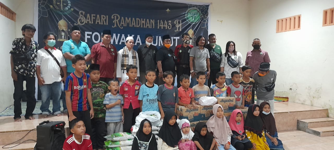Safari Ramadhan, Forwaka Bersama Kejati Sumut Laksanakan Berbuka Puasa dan Menbagikan Sembako dan Santunan Uang di Panti Asuhan Alwashliyah
