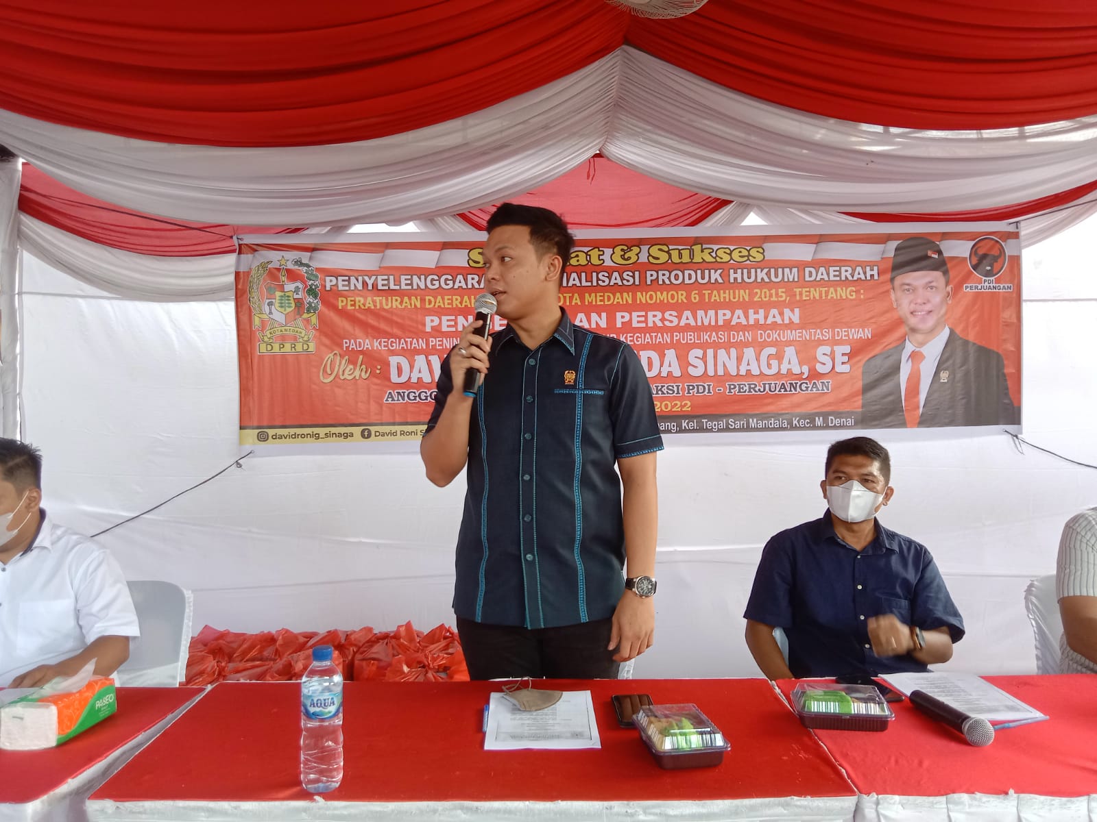 Sosialisasikan Perda No.6 Tahun 2015, David Roni Ajak Masyarakat Jaga Kebersihan di Lingkungan Masing-Masing 