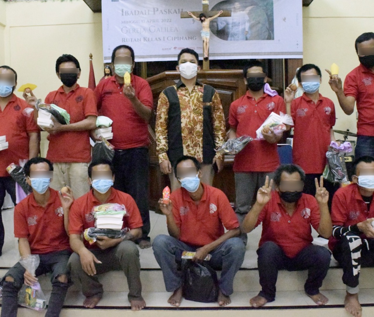 Warga Binaan Rutan Cipinang Kanwil Kumham DKI Jakarta Bersukacita Merayakan Ibadah Paskah