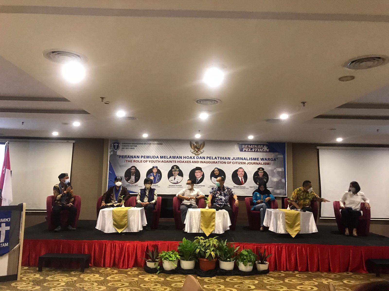 Didepan Ratusan Peserta Workshop, Hokky dan Ketum GMKI Sampaikan Pesan Anti Hoax