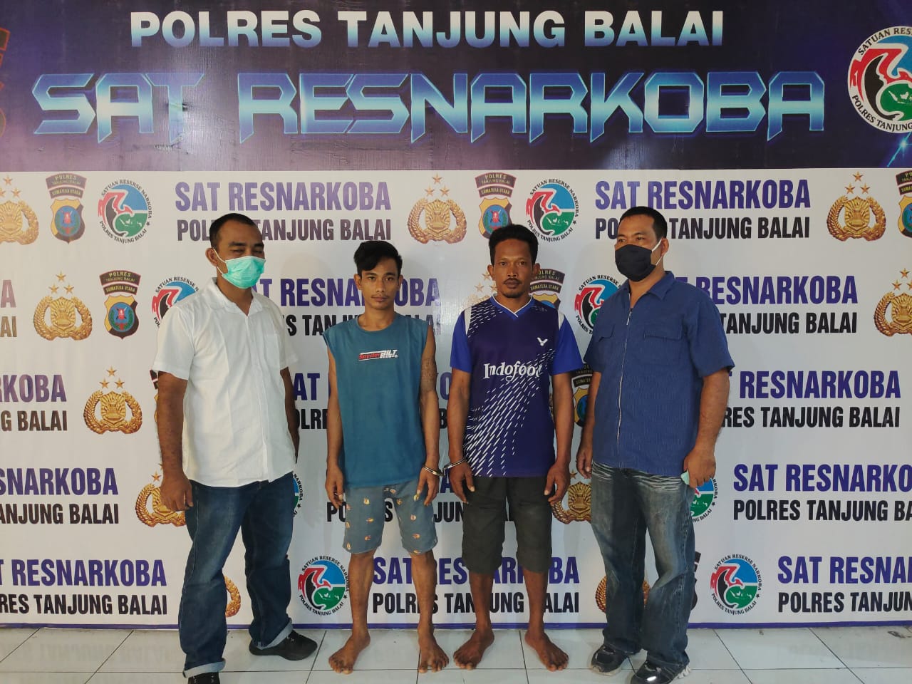 Sat Narkoba Polres Tanjung Balai Ciduk Tersangka Bersama Barang Bukti