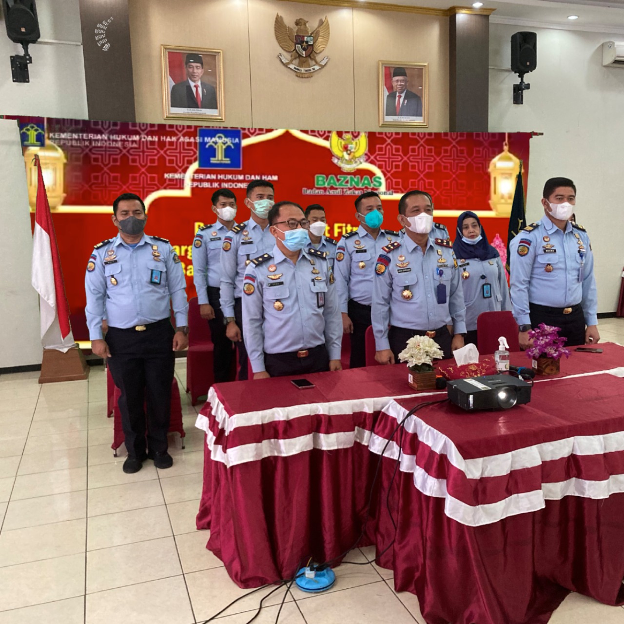 Rutan Cipinang Kanwil Kemenkumham DKI Jakarta menyaksikan penyerahan Zakat Kemenkumham kepada Baznas sebesar Rp1,1 Miliar