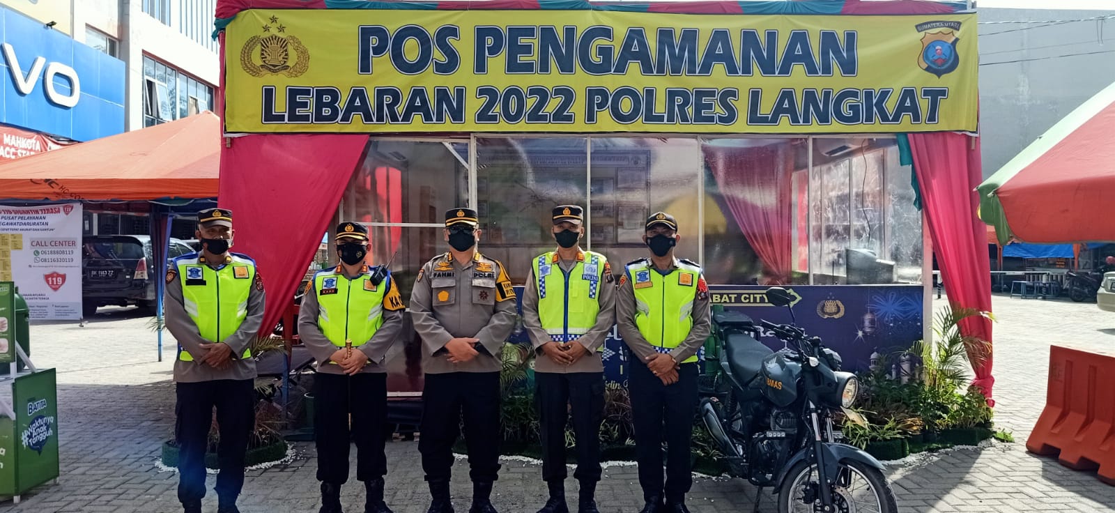 Kunjungan Kerja Irwasda Polda Sumut Mengecek Pos Pam Ketupat Toba-2022 di Langkat