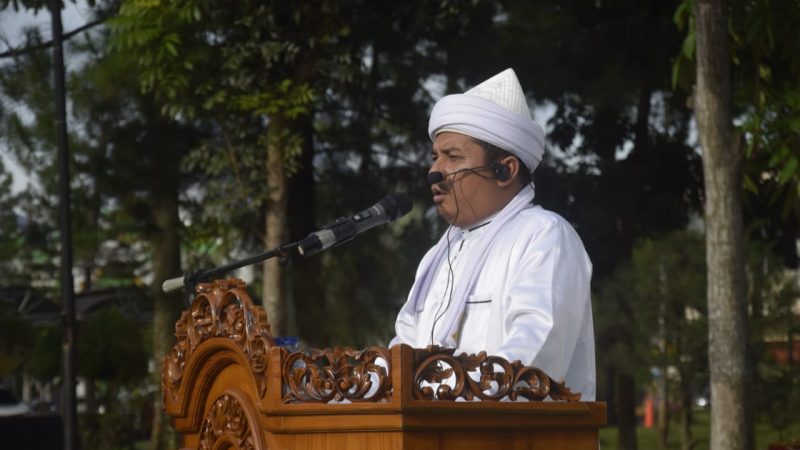 Gelar Salat Idul Fitri 1443 H, Tuan Guru Batak Bangga Polda Sumut Komitmen Bantu Kaum Dhuafa