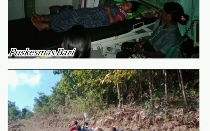 Akibat Jalan Rusak Ibu Hamil Asal Desa Raba Mengalami Pendarahan Saat Di Gotong Menuju Poskesdes