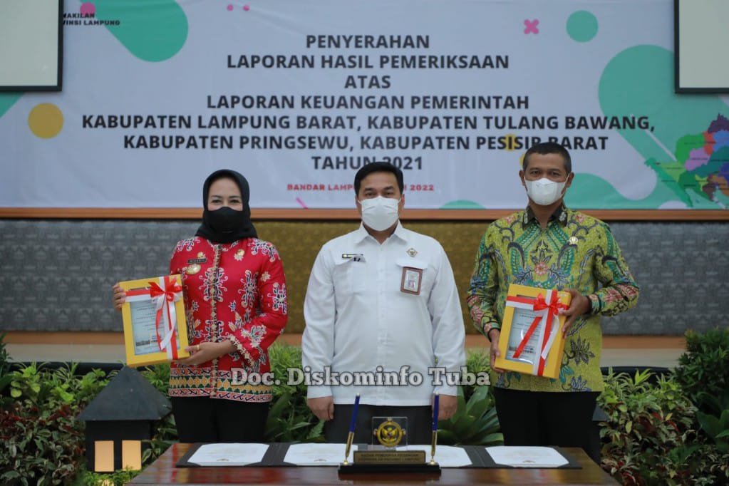 Tulang Bawang Raih Gelar Ke-8 Opini Wajar Tanpa Pengecualian (WTP) Dari BPK-RI