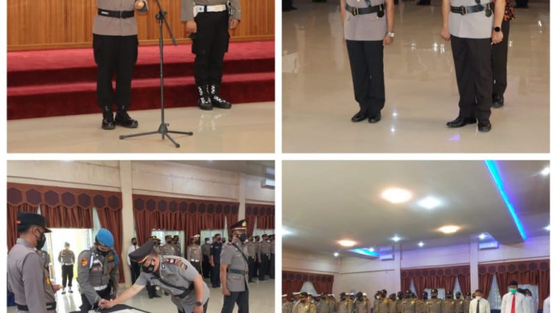 Kapolres Kuansing AKBP Rendra Oktha Dinata,SIK M.Si Pimpin Upacara Serah Terima Jabatan Kapolsek Kuantan Hilir Polres Kuansing.