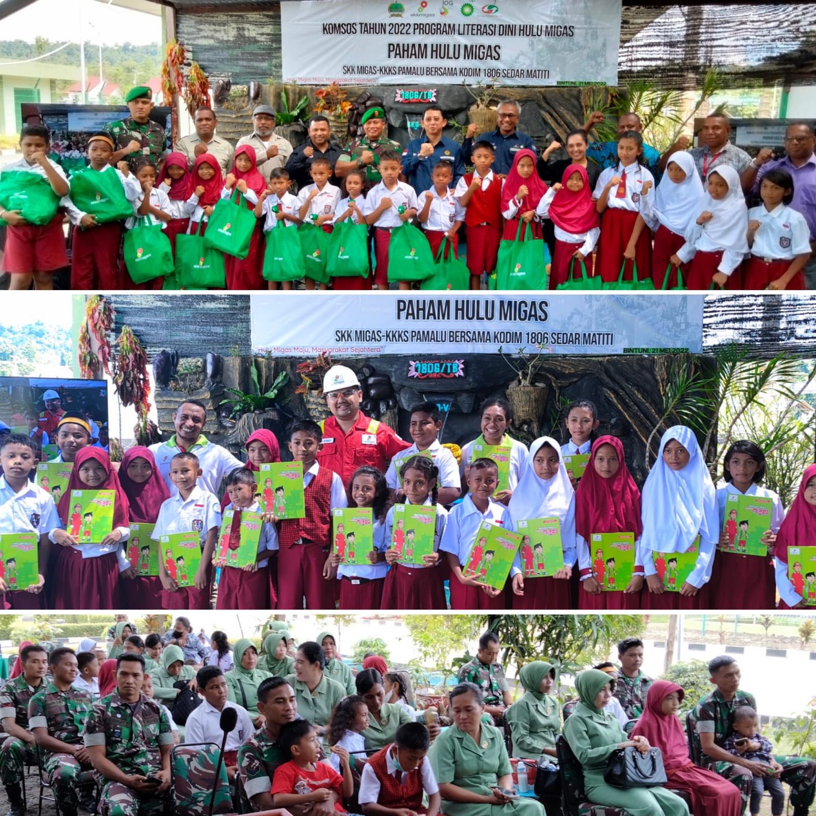 Literasi Dini Hulu Migas, Wujud Komsos Bersama SKK Migas Pamalu dan Kodim 1806 Sisar Matiti