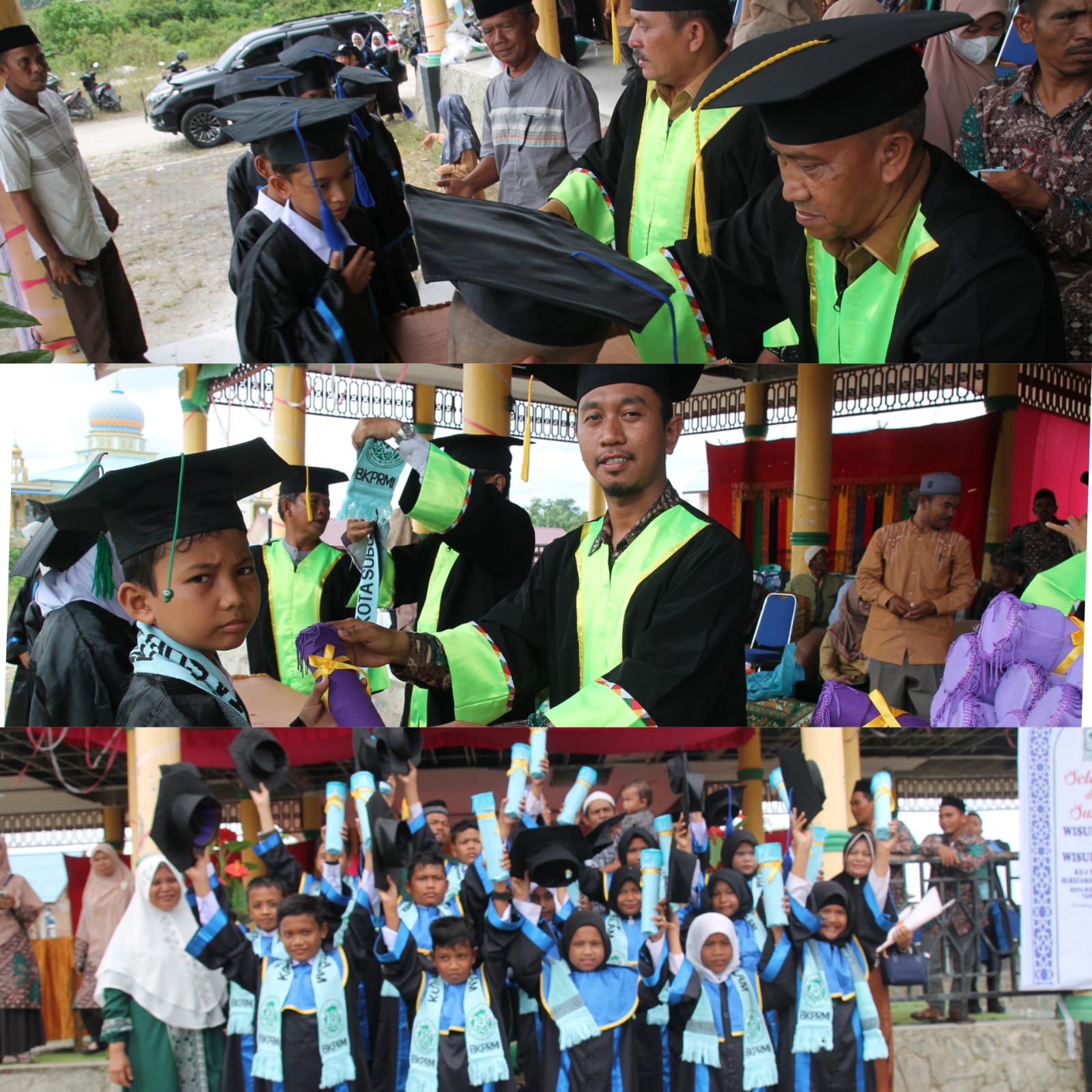 Ratusan Santri TPA Dan TQA Ikuti Wisuda Perdana Se Kecamatan Rudeng
