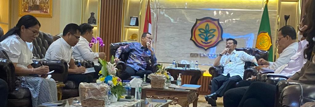 Bupati Samosir Temui Mentan, Minta Dukungan Program Pengembangan Pertanian