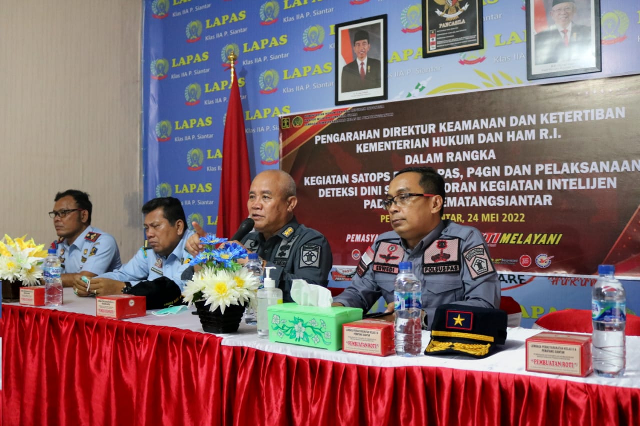 Kunjungan Dirkamtib Ditjen PAS RI ke Lapas Kelas IIA Pematangsiantar KanwilKumham Sumut: Deteksi Dini, Berantas Narkoba, Sinergitas