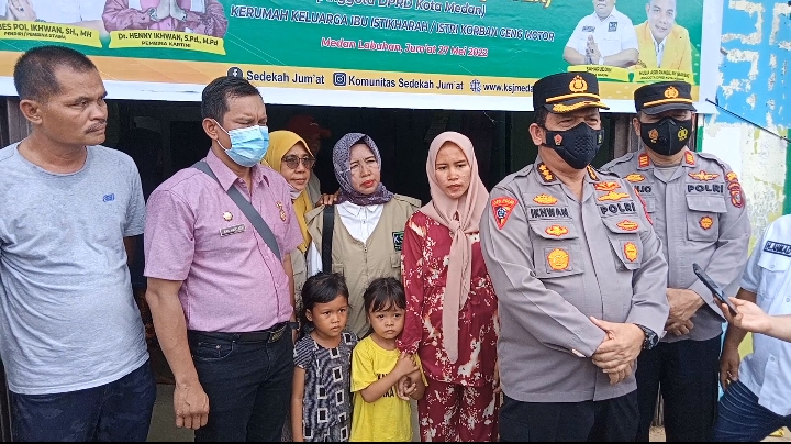 Sang Pejuang Dhuafa Kombes Pol Ikhwan, SH MH Sambangi rumah Istri dan Keluarga Korban Geng Motor