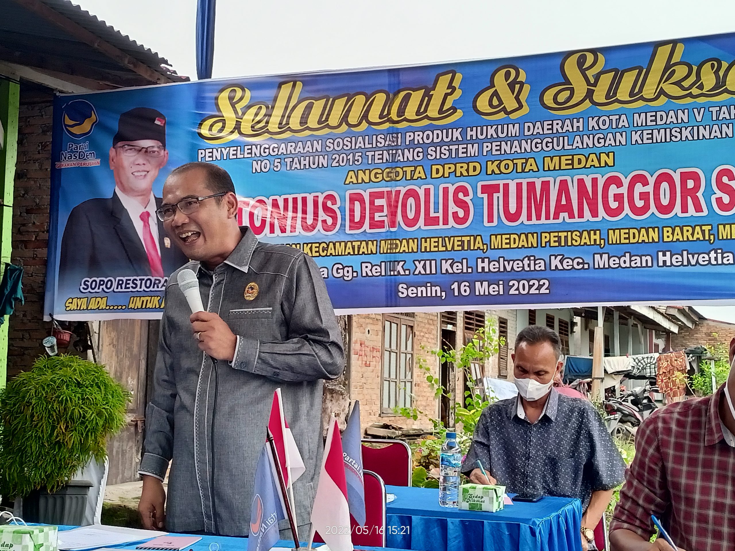 Laksanakan Sosperda No.5 Tahun 2015 Tentang Sistem Penanggulangan Kemiskinan, Antonius Tumanggor: “Jangan Pacaran diawak, 2024 Kawinnya di orang”