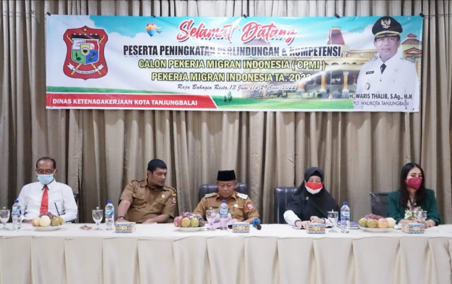 Plt Walikota Tanjung Balai : Latihan Calon Pekerja CPMI Harus Memiliki Kualifikasi Kompetensi
