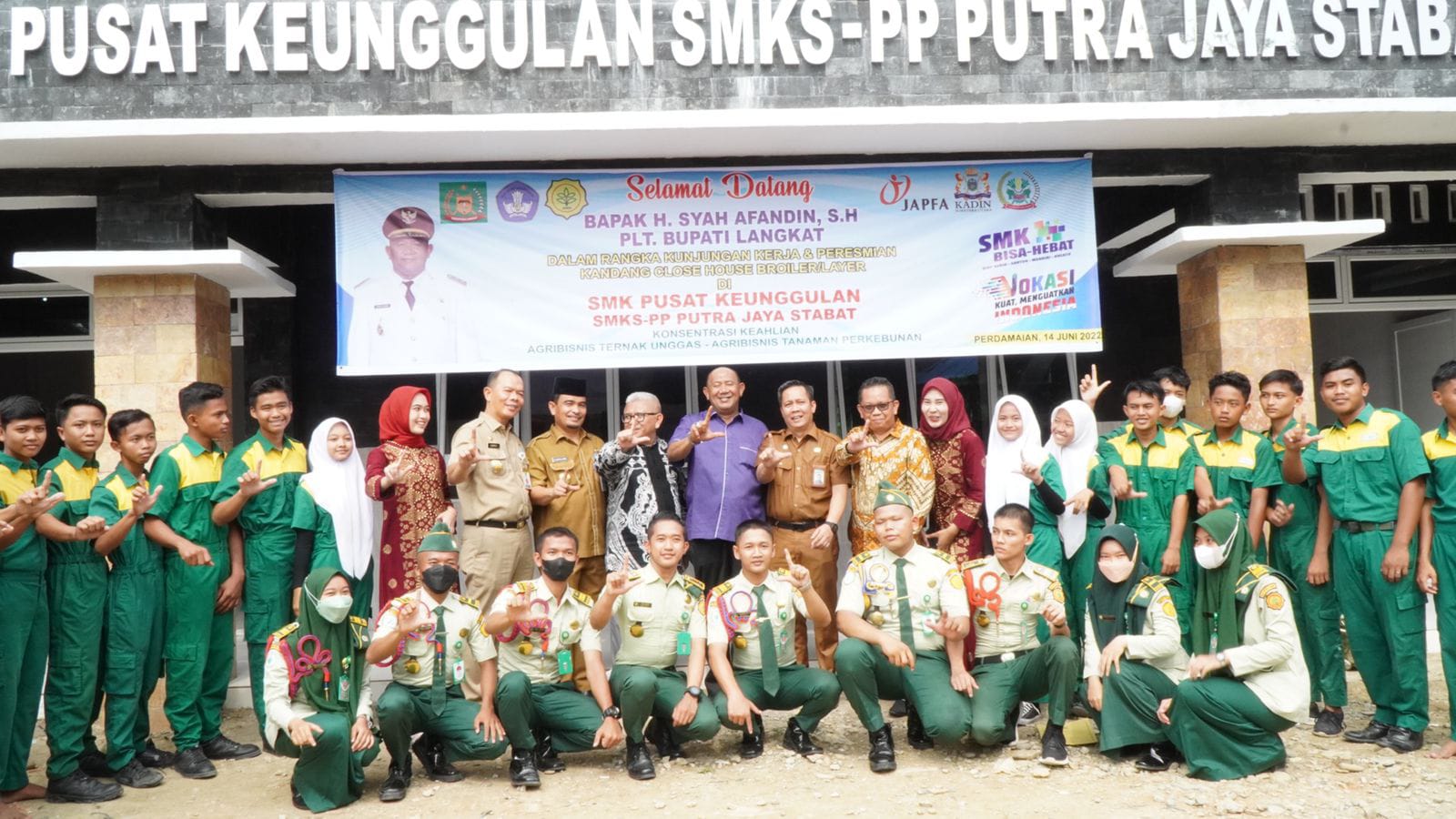 Plt Bupati Langkat H. Syah Afandin S.H Mengapresiasi SMK Putra Jaya Yang Terpilih Jadi SMK Pusat Keunggulan