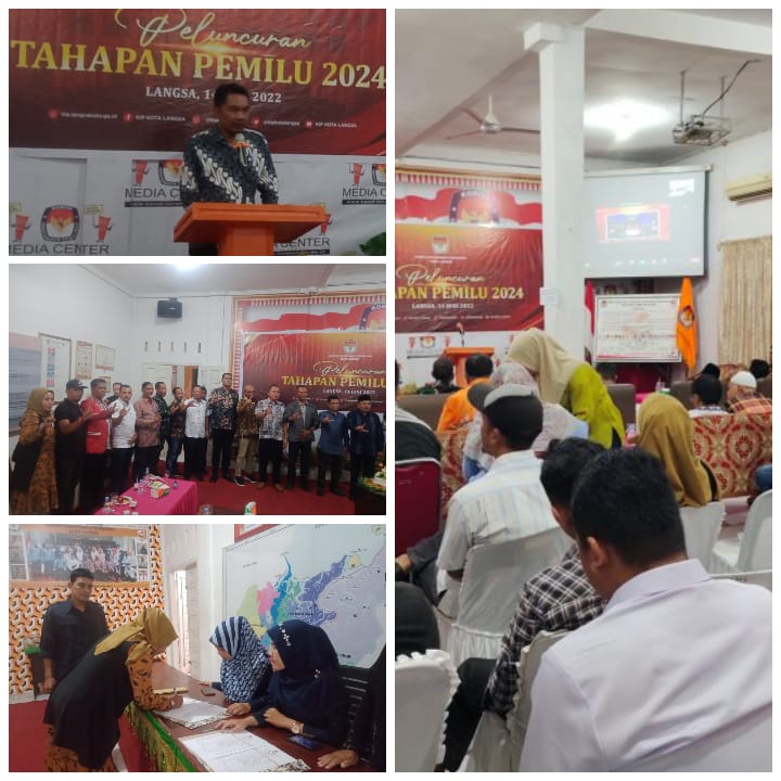 KIP Kota Langsa Luncurkan Tahapan Pemilu 2024