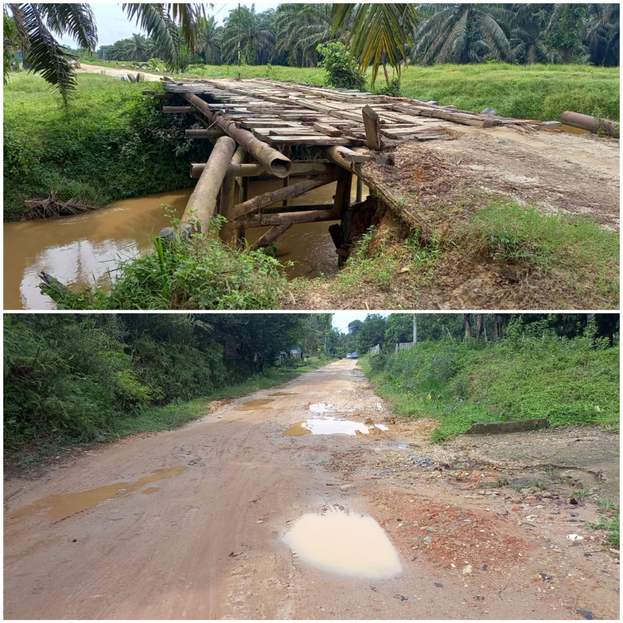 Jembatan Terancam Ambruk dan Jalan Rusak, Kepedulian Perusahaan Tak Ada, Ali Borkat P : Desa Akan Buat Perdes