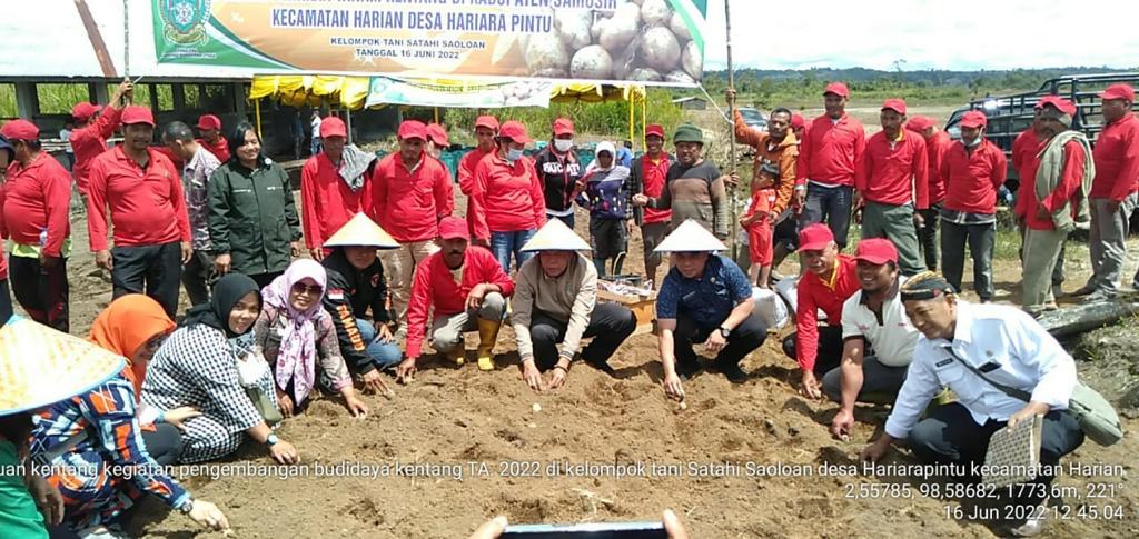 Wujud Sinergitas Pemkab, Petani Samosir Dapat Bantuan Pupuk Pemprovsu