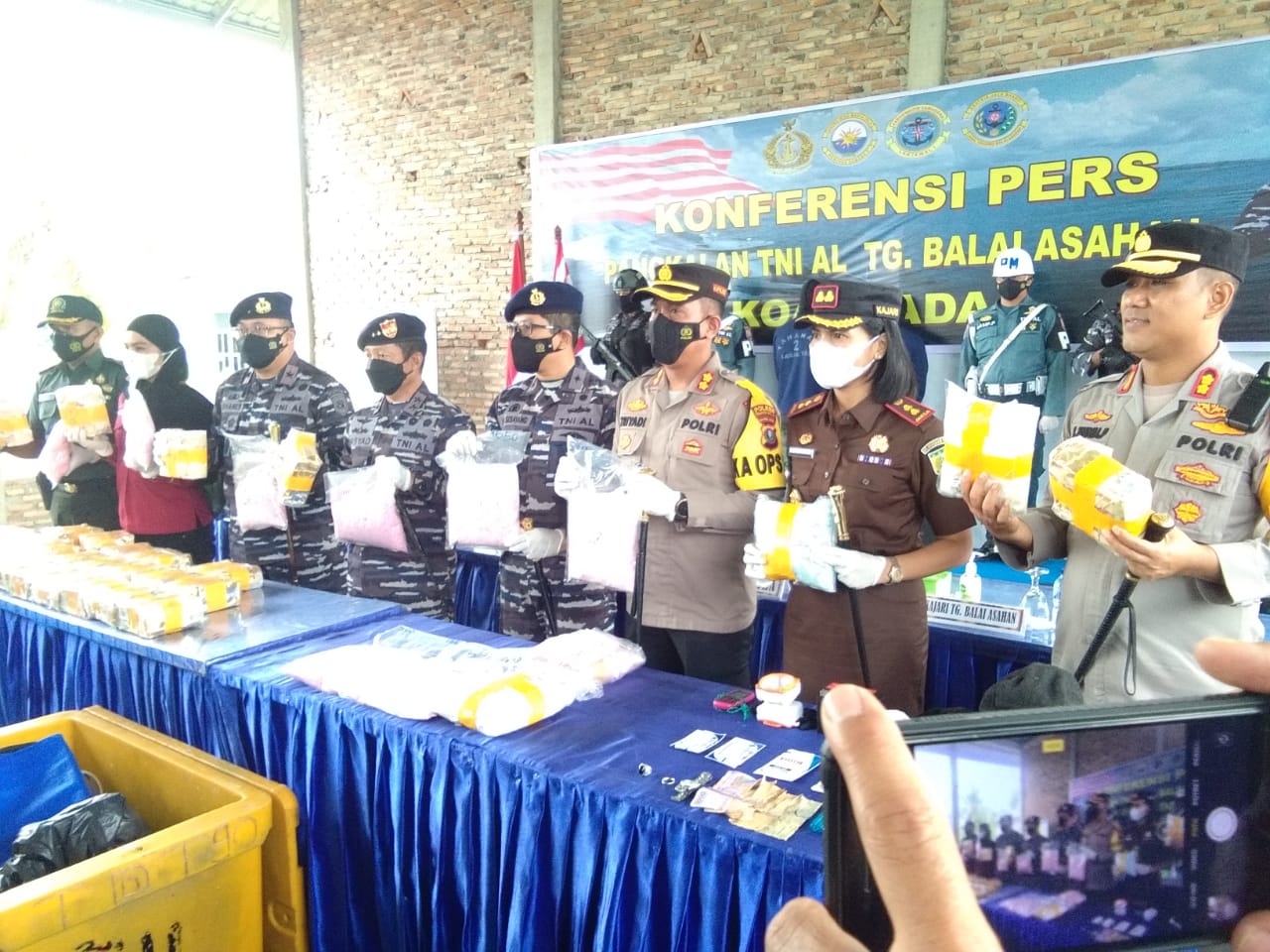 Lanal Tanjungbalai Asahan Berhasil Gagalkan Sabu 29 Kg, Pil Ekstasi 60 Ribu Butir