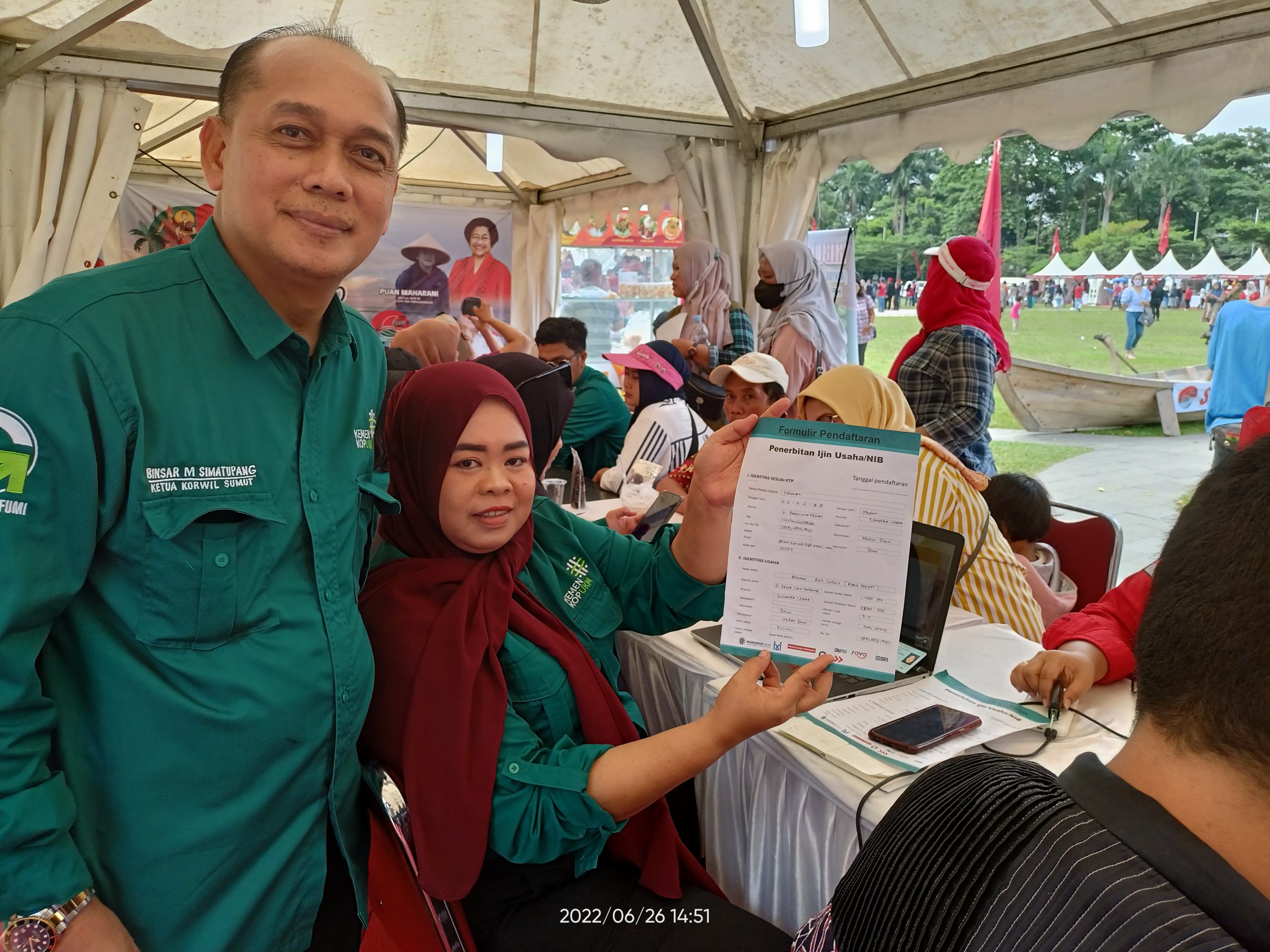 Transfumi Kemenkop Perwakilan Sumut Hadir di Acara Festival Bung Karno Bantu Warga Urus Izin Usaha Gratis