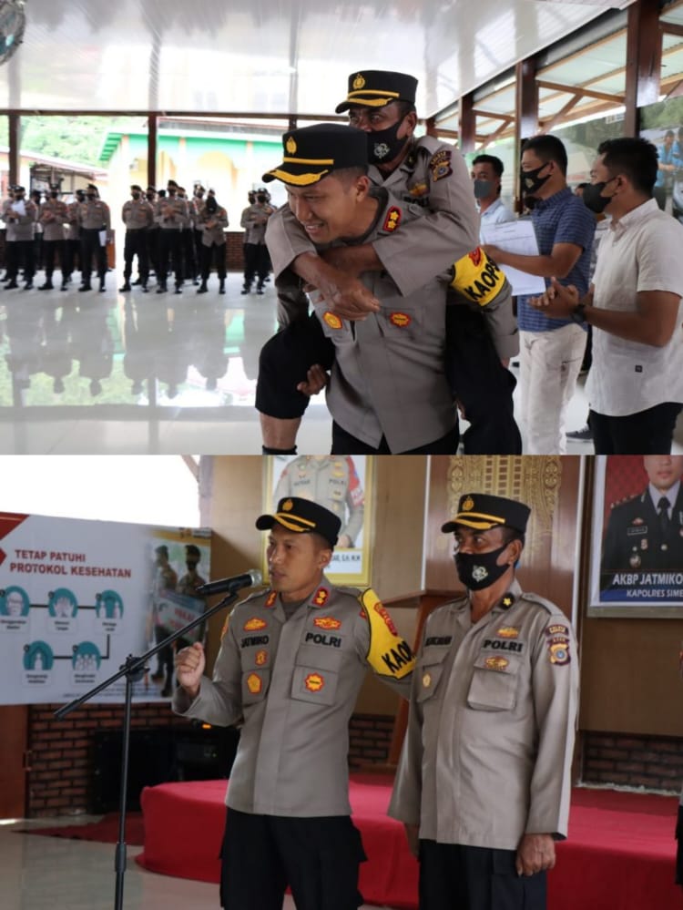 Salut, Kapolres Simeulue Gendong Anggotanya Keliling Joglo Polres