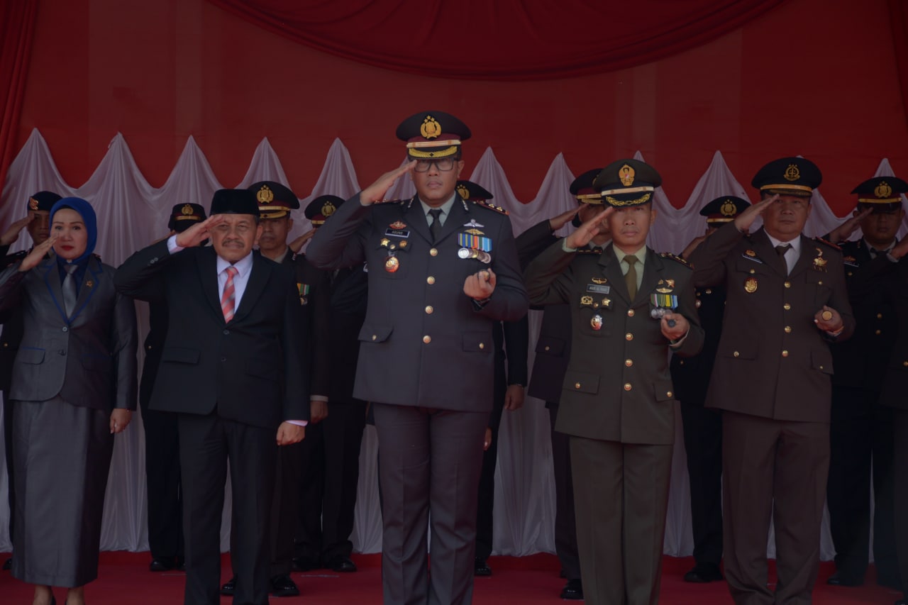 Kapolres Langsa Bersama Forkopimda Ikut Upacara HUT Bhayangkara ke 76