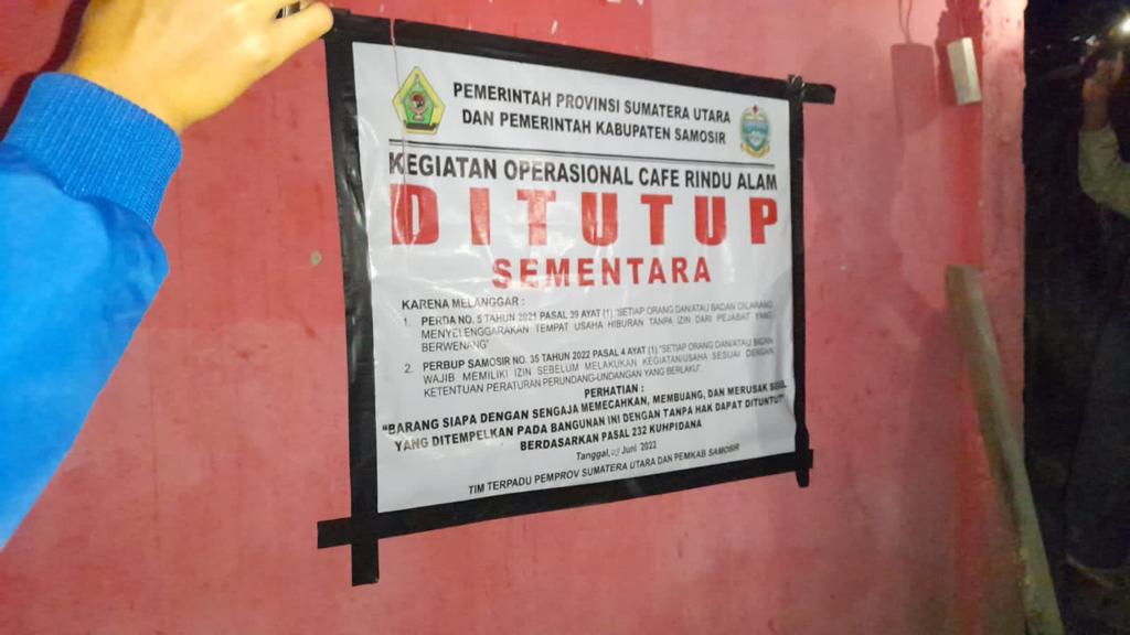 Kasatpol PP Pemkab Samosir, Himbau Masyarakat Tidak Mengunjungi Cafe Bermasalah