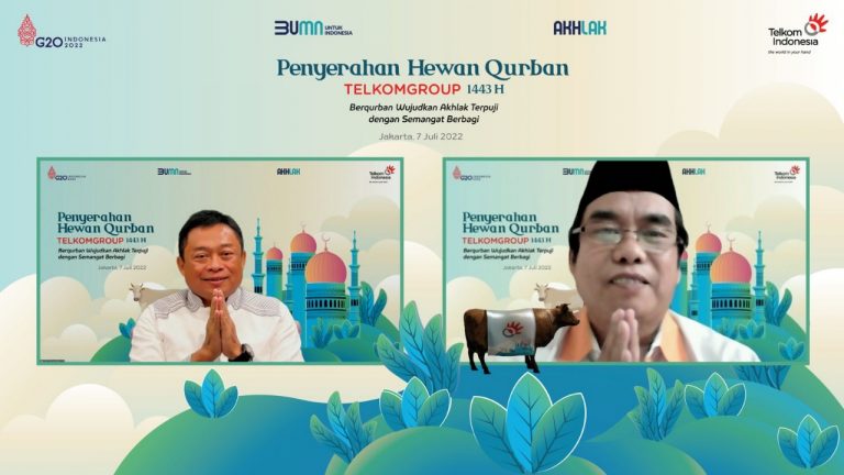 TelkomGroup Salurkan 900 Ekor Hewan Qurban Idul Adha 1443H