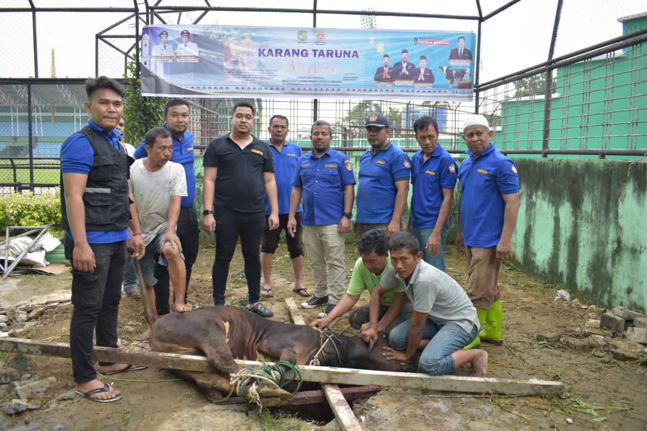 Dengan Berqurban, Karang Taruna Kota Medan Meningkatkan Kepedulian Untuk berbagi