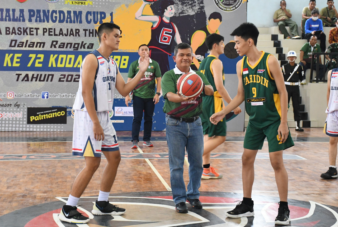 Turnamen Bola Basket Pelajar TA 2022 Pangdam I/BB Cup Resmi Dibuka