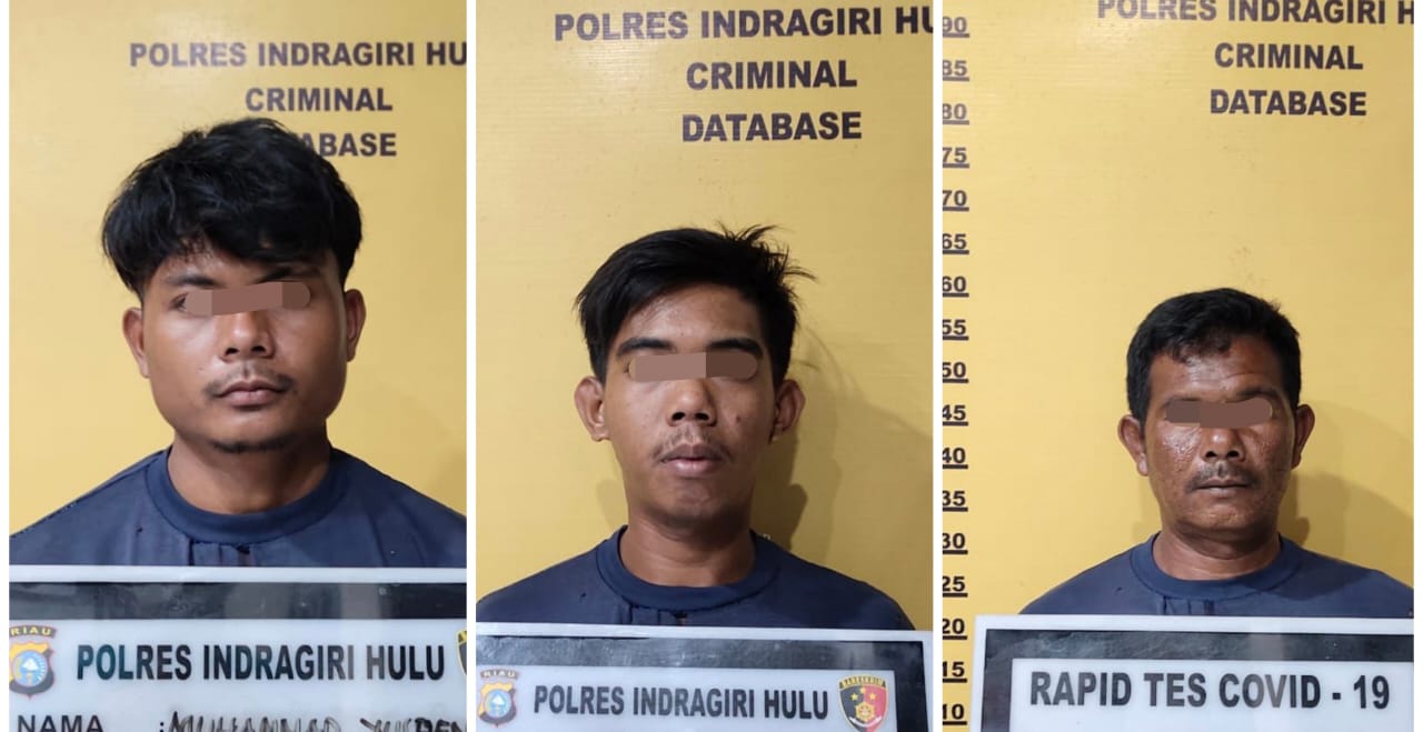 Tim Opsnal Satreskrim Polres Inhu Amankan 3 Pelaku PETI 