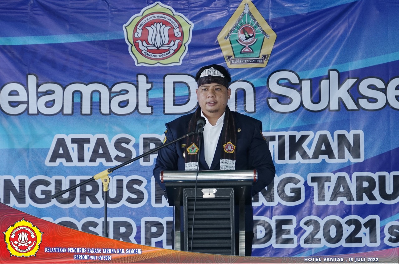 Bupati Samosir Lantik Pengurus Karang Taruna Periode 2021-2026.