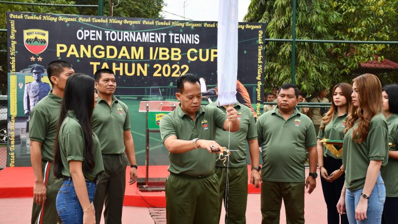 Open Turnamen Tennis Pangdam I/BB Cup 2022 Resmi Dibuka