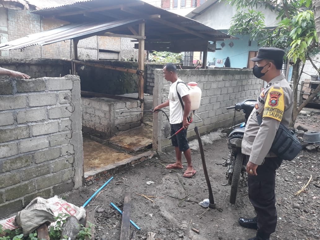 Polres Langkat Laksanakan Penyemprotan Desinfektan di 15 Kecamatan wilayah Kab. Langkat