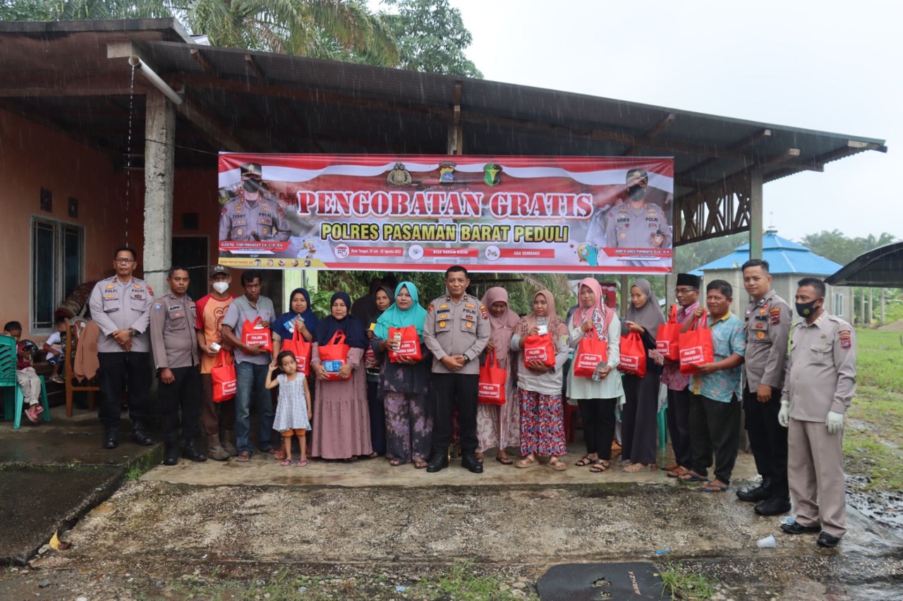 Bentuk Kepedulian Terhadap Kesehatan Masyarakat, Polres Pasaman Barat Menggelar Pengobatan Gratis