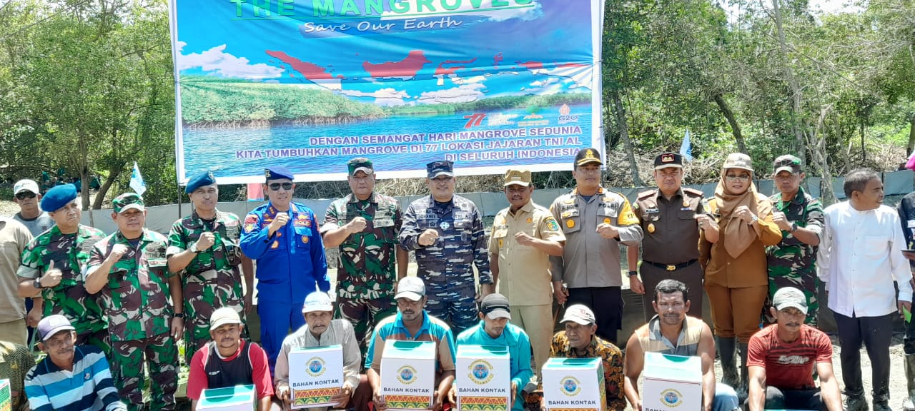Peringati Hari Mangrove Sedunia, Pemkab Sergai – Lantamal I Belawan Sinergi Tanam Mangrove di Desa Bagan Kuala