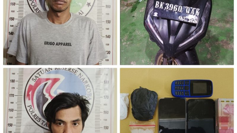 Dua Pria Bawa Sabu Sebanyak 35,44 Gram, Di Ringkus Satres Narkoba Polres Tanjungbalai
