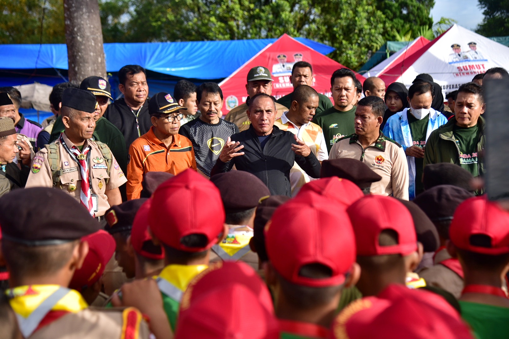 Adik-Adik Pramuka Bangga Kemah Bersama Gubernur Sumut Edy Rahmayadi