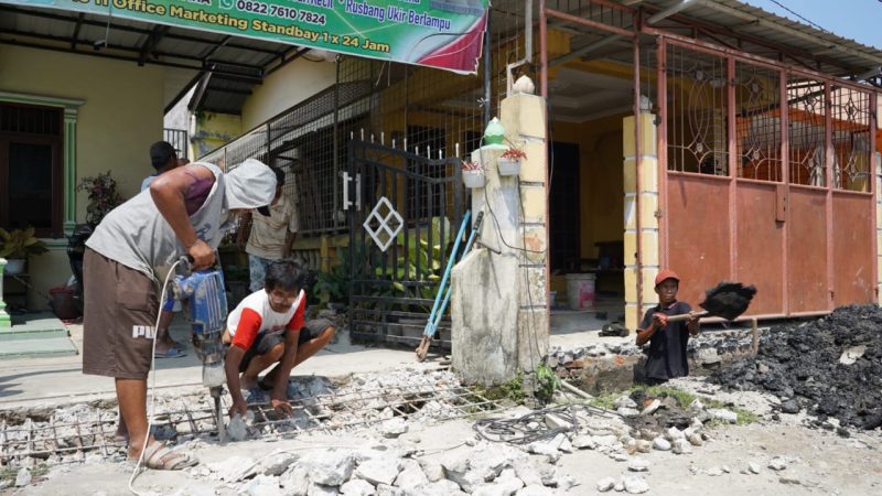 Dinas PU Segera Rampungkan Pembuatan Drainase Jalan Aman Kelurahan Cinta Damai Medan Helvetia
