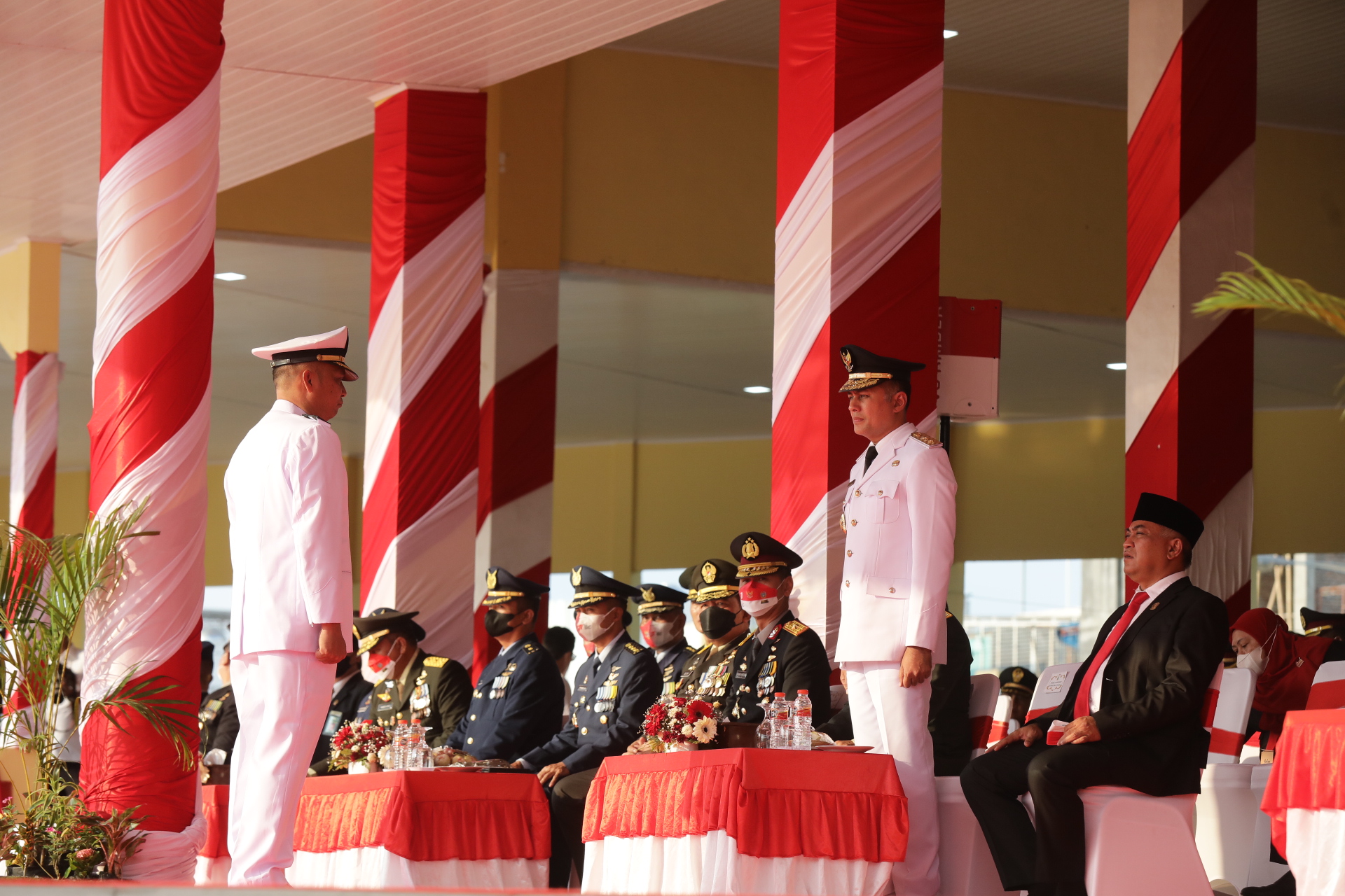 Wagub Sumut Musa Rajekshah Pimpin Upacara Penurunan Bendera HUT ke-77 RI
