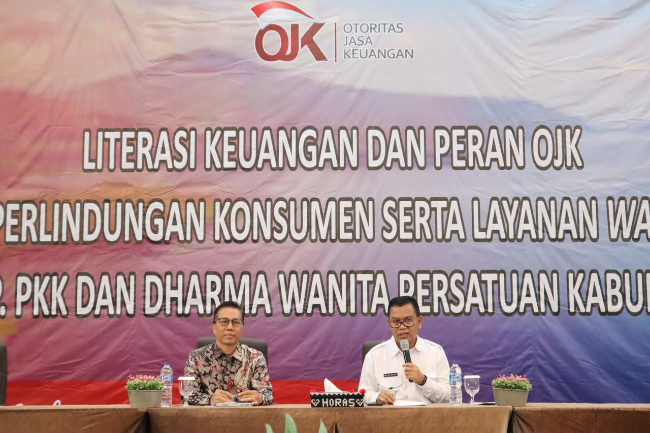 OJK Sumbagut Lakukan Edukasi Keuangan Kepada Dharma Wanita di Kabupaten Toba