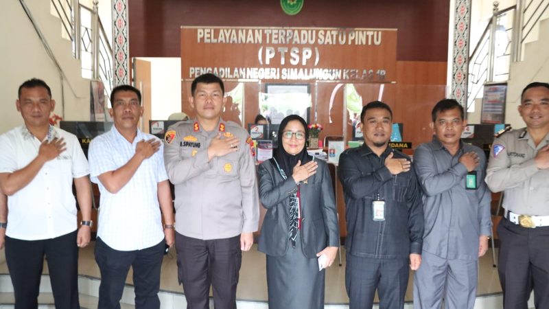 Perkuat Sinergitas Serta Integritas CJS, AKBP Ronald Kunjungi Ketua Pengadilan Simalungun