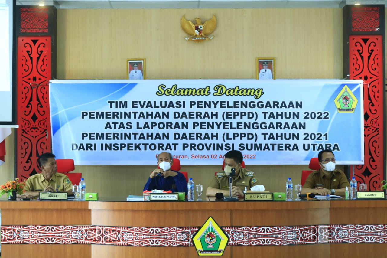 Bupati Samosir Buka Rapat Evaluasi LPPD oleh TIM EPPD Provsu
