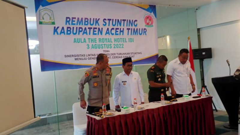 Bupati Aceh Timur Buka Kegiatan Rembuk Stunting