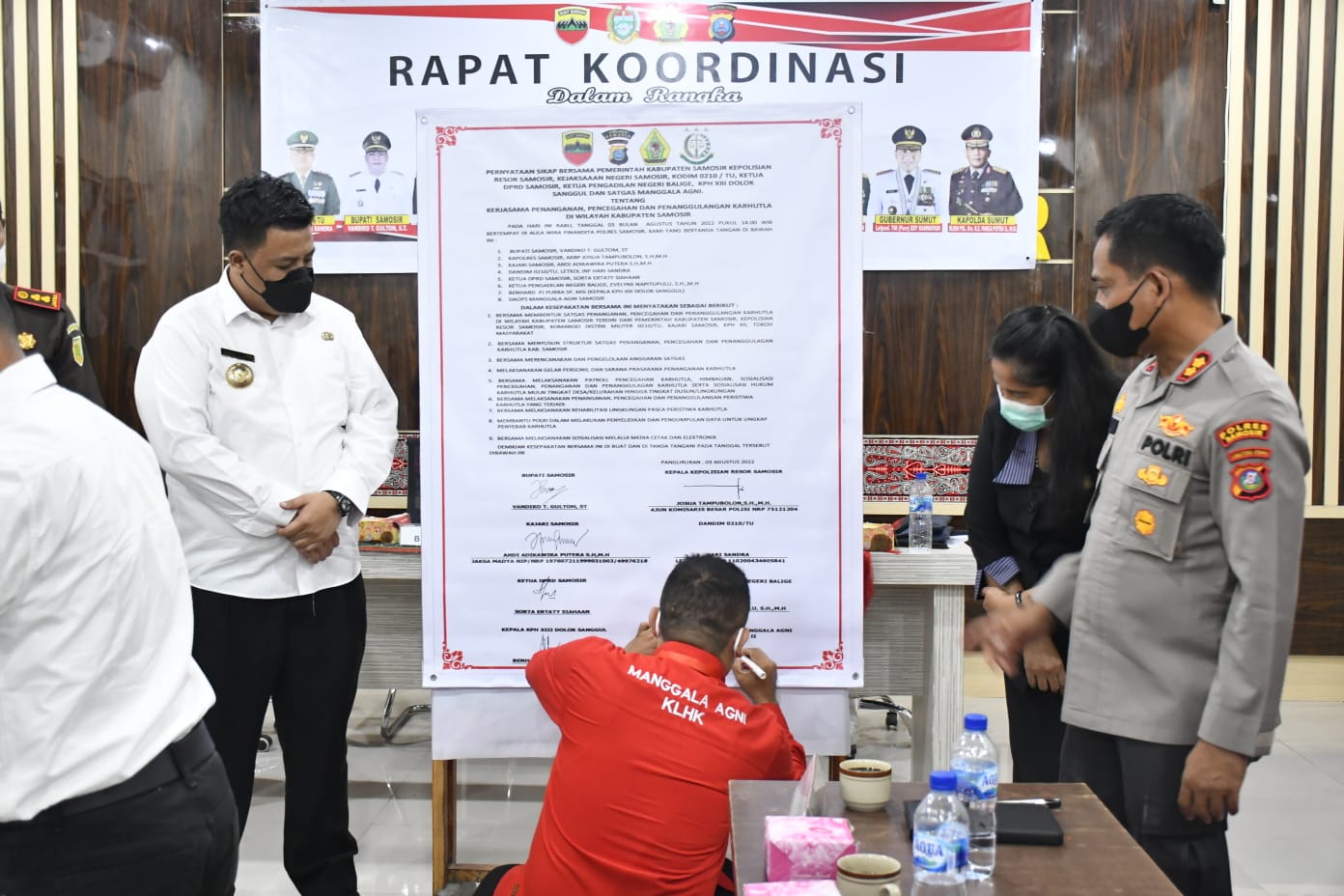 Ketua DPRD Samosir Hadiri Rakor PPKM, PKM, Karhutla dan Sampaikan Apresiasi
