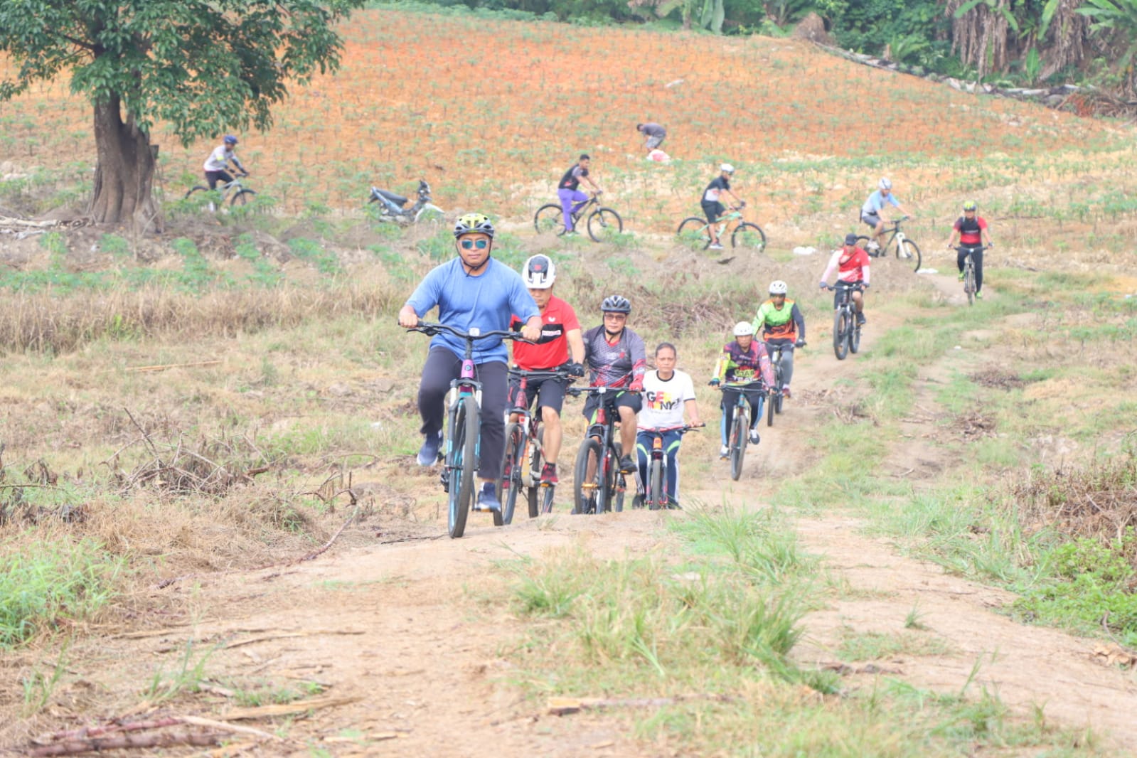Kapolres Sergai Gowes Bareng Personel Sapa Masyarakat