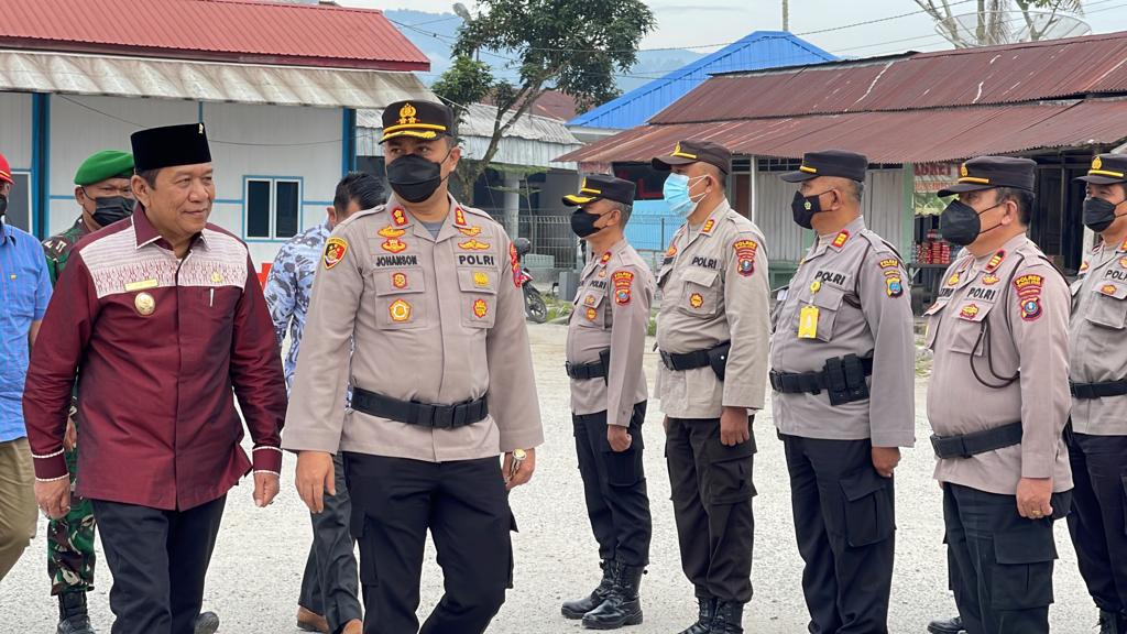Polres Taput Laksanakan Apel Gelar Pasukan, Dalam Rangka Kesiapan Antisipasi Bencana Alam Karhutla