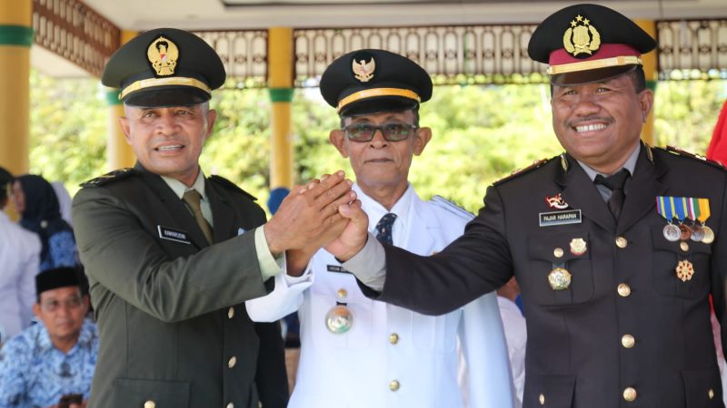 Muspika Kecamatan Rundeng Memperingati HUT RI ke 77 dilapangan Alun Alun Lae Souraya